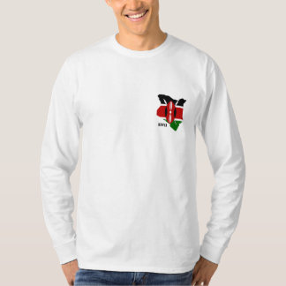 T-shirt La carte kenyane et le drapeau ont longtemps gainé