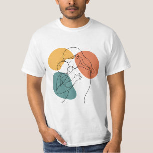 T-shirt La chaleur de l'étreinte d'une mère : ligne minima