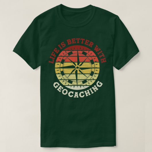 T-shirt La Chasse Aux Récepteurs La Vie Des Géocacher Est (Design devant)