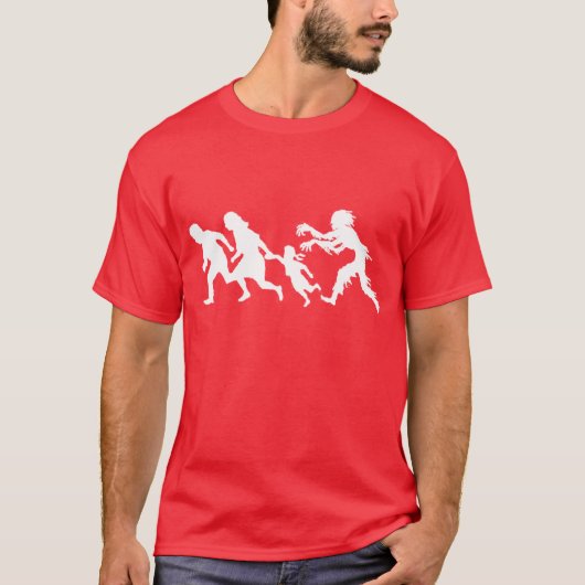 T-shirt La chasse de zombi (Devant)