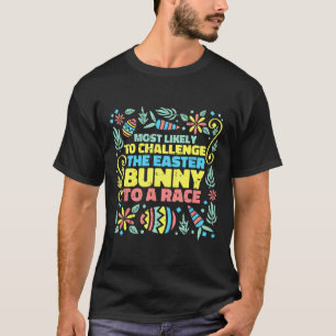 T-shirt La Chasse D'Oeufs De Lapin De Pâques Le Rabbi Le P