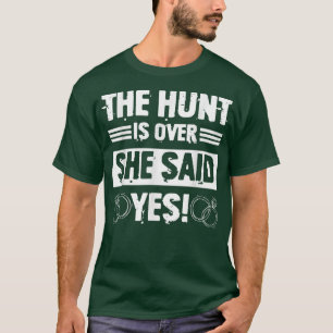 T-shirt La Chasse Est Finie Elle Dit Amusants Groomsmen Ba