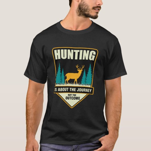 T-shirt La chasse est une question de voyage et non de rés (Devant)