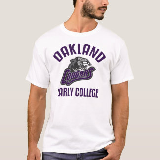 T-shirt La chemise affligée des dames, logo d'OEC