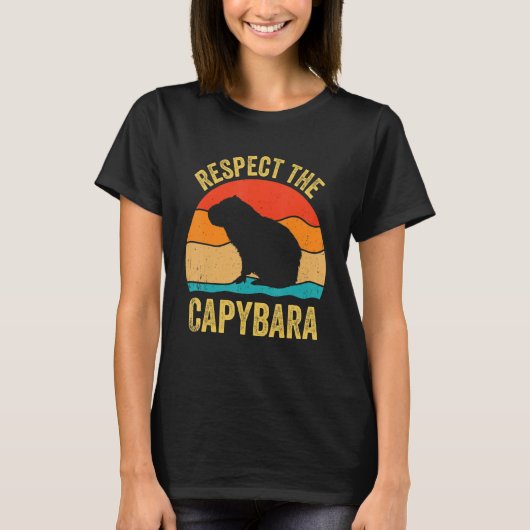 T-shirt La Chemise Capybaras Respecte Le Rodent Capybara C (Devant)