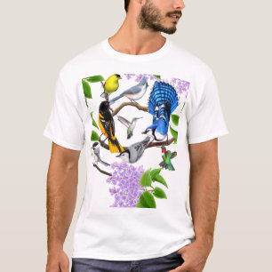 T-shirt La chemise d'amants d'oiseau de jardin