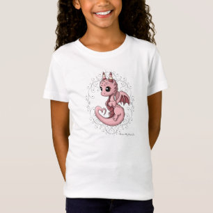 T-Shirt La chemise d'amour de la fille rose de dragon