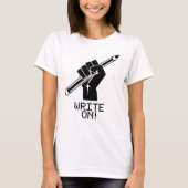 T-shirt La chemise d'auteurs écrivent sur la pièce en t (Devant)