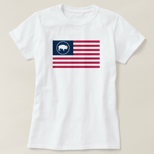 T-shirt La chemise de Buffalo de la femme blanche de (Design devant)