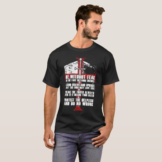 T-SHIRT LA CHEMISE DE CODE DE TEMPLAR (Devant entier)