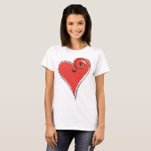 T-shirt La chemise de coupe-circuit des femmes rouges de (Devant entier)