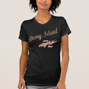 T-shirt La chemise de femmes beiges/roses d'île forte