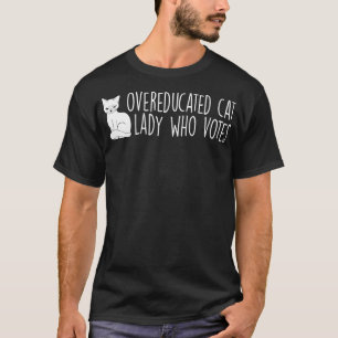 T-shirt La chemise de la Dame de Chat suréduquée Funny Kam