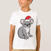 T-shirt La chemise de Noël de koala de Père Noël de (Devant)