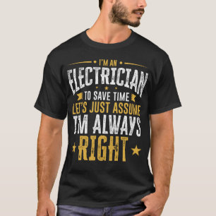 T-shirt La chemise d'électricien épargnent le temps