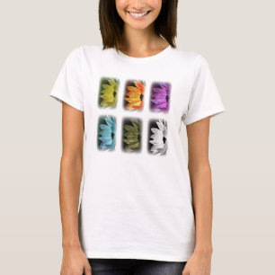 T-shirt La chemise des femmes de collage de tournesol