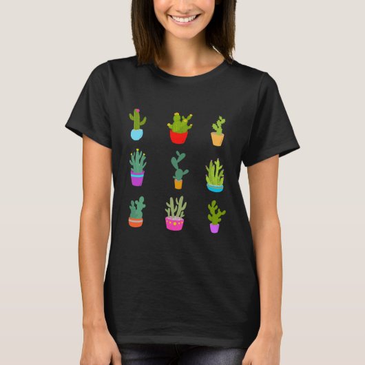 T-shirt La chemise des femmes de conception de cactus (Devant)