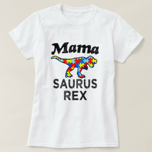 T-shirt La chemise des femmes de maman Saurus Rex Autism