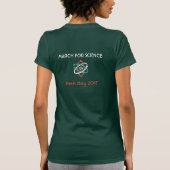 T-shirt La chemise des femmes vertes d'écologiste de mars (Dos)