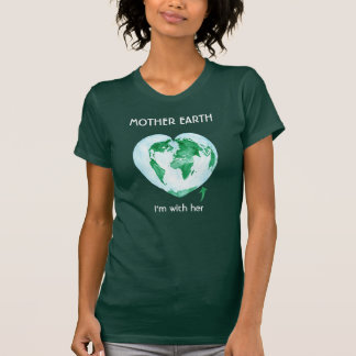 T-shirt La chemise des femmes vertes d'écologiste de mars