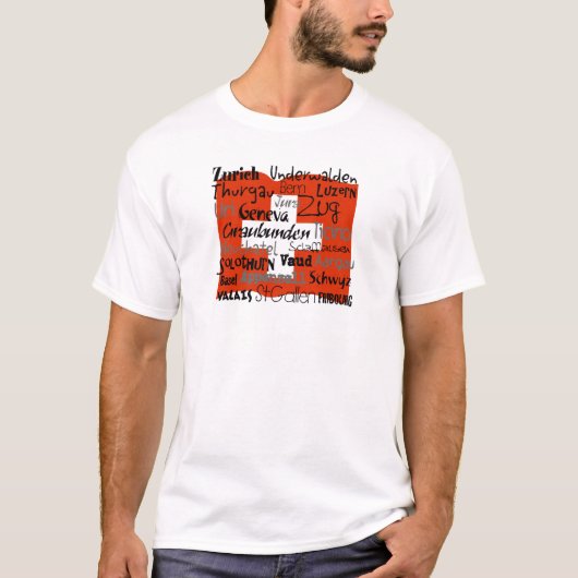 T-shirt La chemise des hommes de cantons suisses (Devant)