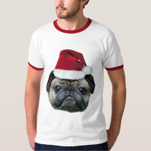 T-shirt La chemise des hommes de chien de carlin de Noël
