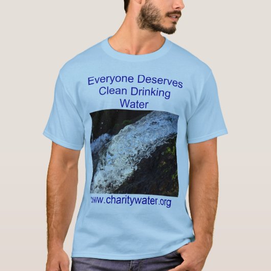 T-shirt La chemise des hommes d'eau propre (Devant)