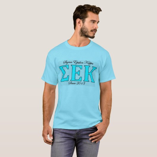 T-shirt La chemise des hommes grecs de logo de SEK (Devant entier)