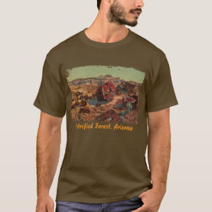 T-shirt La chemise des hommes peints de forêt Petrified