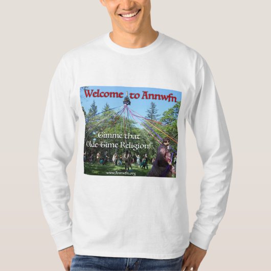 T-shirt La chemise des longs hommes de douille d'Annwfn (Devant)