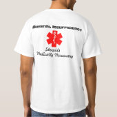 T-shirt La chemise vigilante médicale des hommes (Dos)