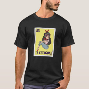 T-shirt La Chingona Mexicaine Loterie, Bingo Card Jeu