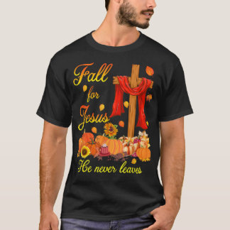 T-shirt La Chute est pour Jésus Il n'a jamais Feuille Chré