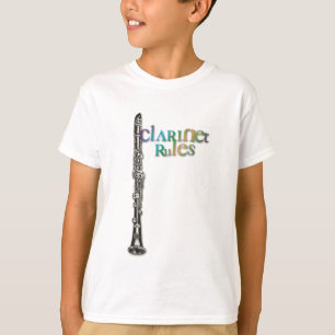 T-shirt La clarinette ordonne le texte de couleur foncée
