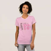 T-shirt La classe de 2010 filles brunissent le rose (Devant entier)
