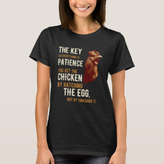 T-shirt La Clé De Tout Est La Patience Inspirationnelle