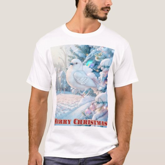 T-shirt La colombe de Noël : (Devant)