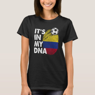 T-shirt La Colombie Dans Mon Dna L'Équipe Drapeau Colombie