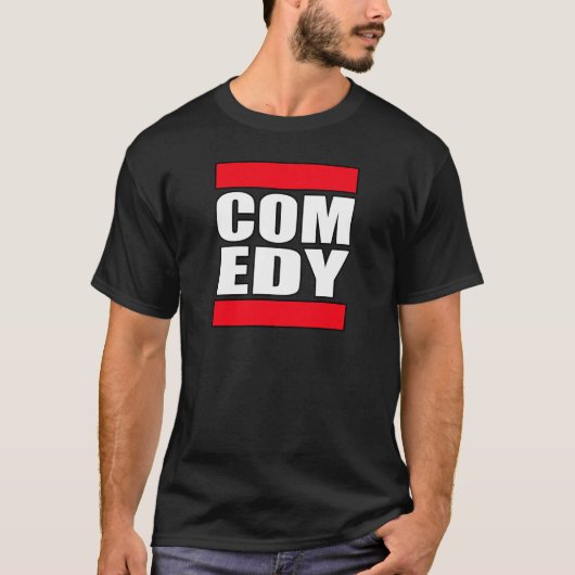 T-shirt la comédie comique drôle tiennent le comédien (Devant)