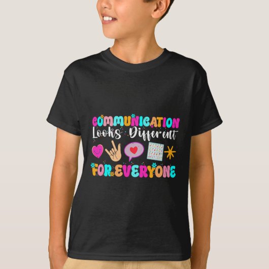 T-shirt La communication est différente pour chaque person (Devant)