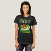 T-shirt La compassion est ma superpuissance I Vegan (Devant entier)