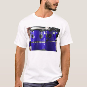 T-shirt La Conga bleue lumineuse bat du tambour de la