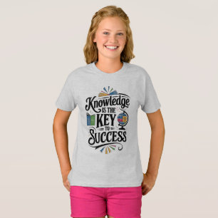 T-shirt La connaissance est la clé du succès