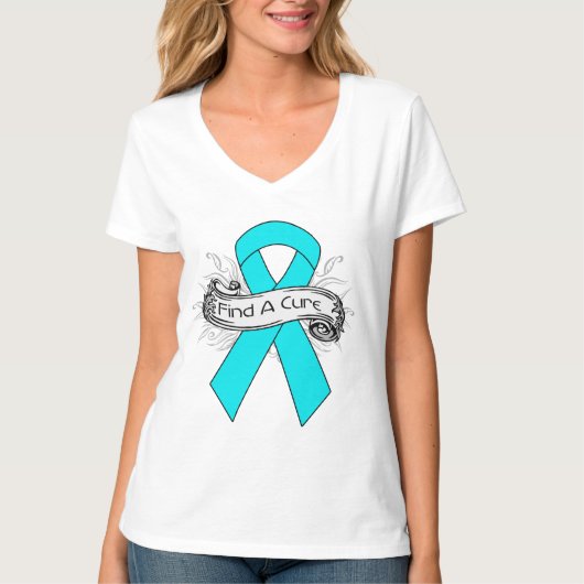 T-shirt La conscience de dépendance trouvent un ruban de (Devant)