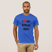 T-SHIRT LA CORÉE ; J'AIME MA FEMME CORÉENNE (Devant entier)