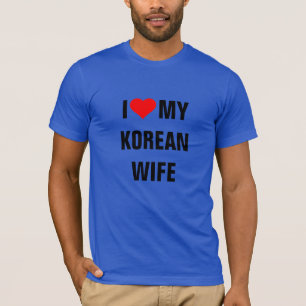 T-SHIRT LA CORÉE ; J'AIME MA FEMME CORÉENNE