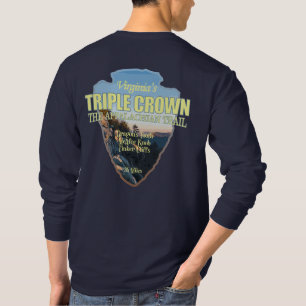 T-shirt La couronne triple de Virginie (pointe de flèche)