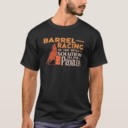 T-shirt La course de barils est la meilleure solution à mo (Devant)