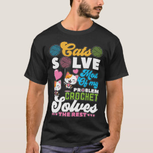 T-shirt La couture de patchwork de chat et les chats résol