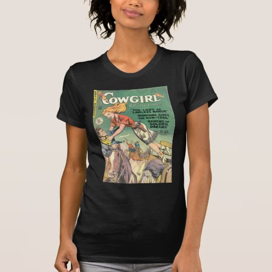 T-shirt La Cowgirl à la traîne (Devant)